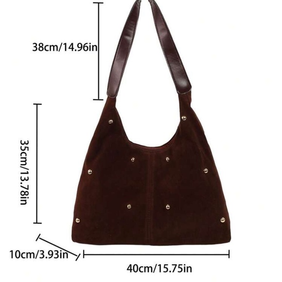 New And Fashionable Handbag With Spicy Girl Style Tote Bag, Rivet Bag, - Picture 4 of 4